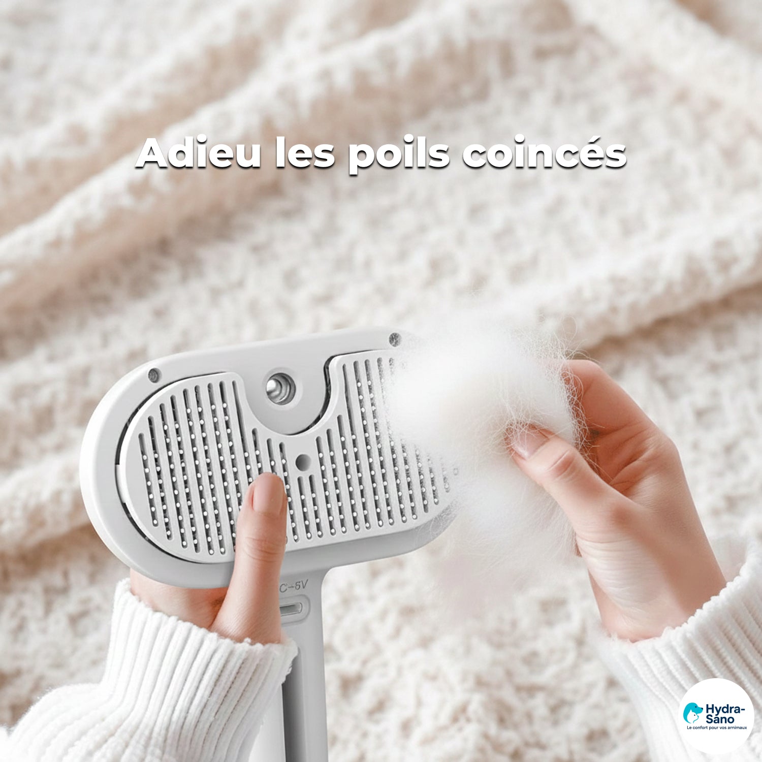 BROSSE A POIL VAPEUR POUR CHIEN ET CHAT